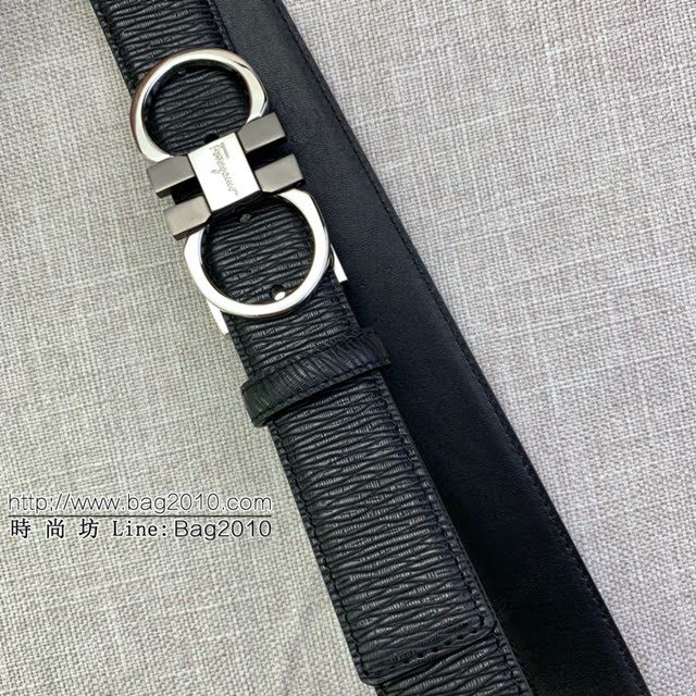 菲拉格慕男士皮帶 Ferragamo雙面牛皮紋理腰帶  jjp1930